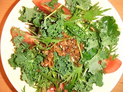 水菜とケールのサラダ